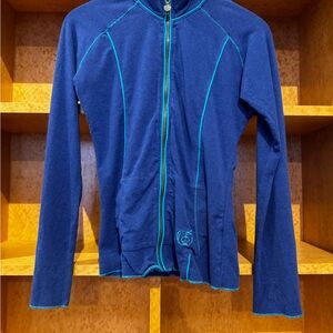 Green Apple Blue Zip-Up Hoodie